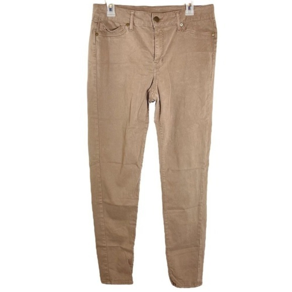 MNG BY MANGO Tan Mid-Rise Slim Fit Jeans, Size 14